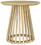 Touhy Natural Mango Round Solid Wood End Table by Coaster at Eve Furniture