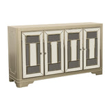 Toula Smoke/Champagne 4-Door Accent Cabinet