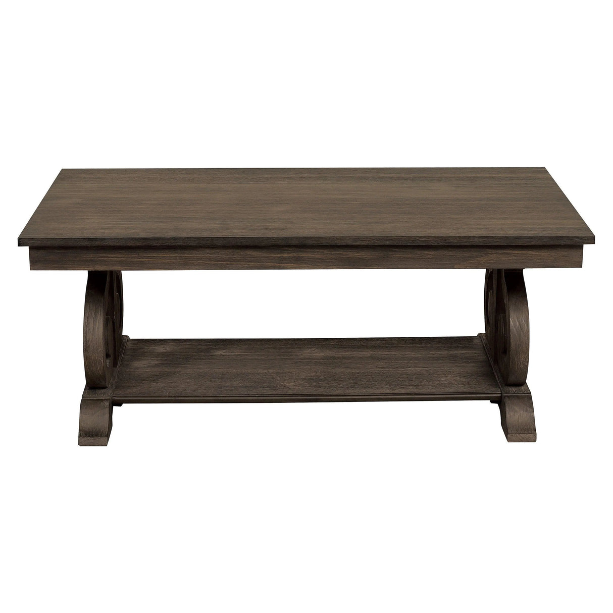 Toulon Dark Oak Cocktail Table by Homelegance at Eve Furniture