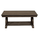Toulon Dark Oak Cocktail Table by Homelegance at Eve Furniture