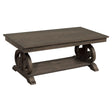 Toulon Dark Oak Cocktail Table by Homelegance at Eve Furniture