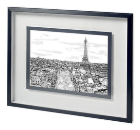 Tour of Europe I by Melissa Wang a Hand Embellished Textured Framed Art Print Matted under Glass by Mercana at Eve Furniture