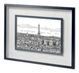 Tour of Europe II by Melissa Wang a Hand Embellished Textured Framed Art Print Matted under Glass by Mercana at Eve Furniture