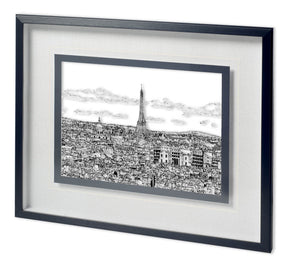 Tour of Europe II by Melissa Wang a Hand Embellished Textured Framed Art Print Matted under Glass by Mercana at Eve Furniture