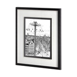 Tour of Europe IV by Melissa Wang a Hand Embellished Textured Framed Art Print Matted under Glass by Mercana at Eve Furniture