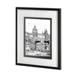 Tour of Europe V by Melissa Wang a Hand Embellished Textured Framed Art Print Matted under Glass by Mercana at Eve Furniture