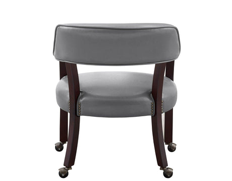 Tournament Arm Chair w/Casters, Gray by Steve Silver at Eve Furniture