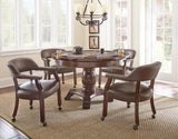 Tournament Brown Arm Chair w/Casters