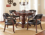 Tournament Game Table and Chairs, 6-Piece, Black(Table & 4 Side Chairs)