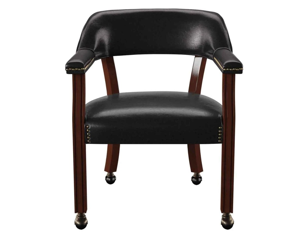 Tournament Game Table and Chairs, 6-Piece, Black(Table & 4 Side Chairs) by Steve Silver at Eve Furniture