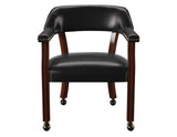 Tournament Game Table and Chairs, 6-Piece, Black(Table & 4 Side Chairs) by Steve Silver at Eve Furniture