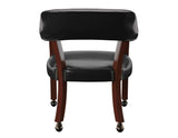 Tournament Game Table and Chairs, 6-Piece, Black(Table & 4 Side Chairs) by Steve Silver at Eve Furniture
