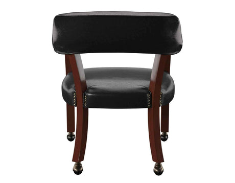 Tournament Game Table and Chairs, 6-Piece, Black(Table & 4 Side Chairs) by Steve Silver at Eve Furniture