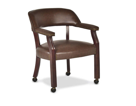 Tournament, Game Table and Chairs, 6-Piece, Brown(Table & 4 Side Chairs) by Steve Silver at Eve Furniture
