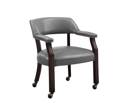 Tournament Game Table and Chairs, 6-Piece, Gray(Table & 4 Chairs) by Steve Silver at Eve Furniture