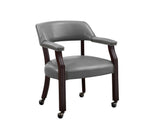 Tournament Arm Chair w/Casters, Gray by Steve Silver at Eve Furniture