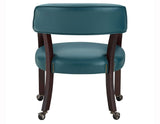 Tournament Arm Chair w/Casters, Teal by Steve Silver at Eve Furniture
