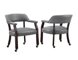Tournament Game Table and Chairs, 6-Piece, Gray(Table & 4 Chairs) by Steve Silver at Eve Furniture