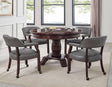 Tournament Game Table and Chairs, 6-Piece, Gray(Table & 4 Chairs) by Steve Silver at Eve Furniture