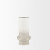 Tovah Small Textured White w/ Gold Metal Vase by Mercana at Eve Furniture