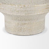 Tovah Small Textured White w/ Gold Metal Vase by Mercana at Eve Furniture