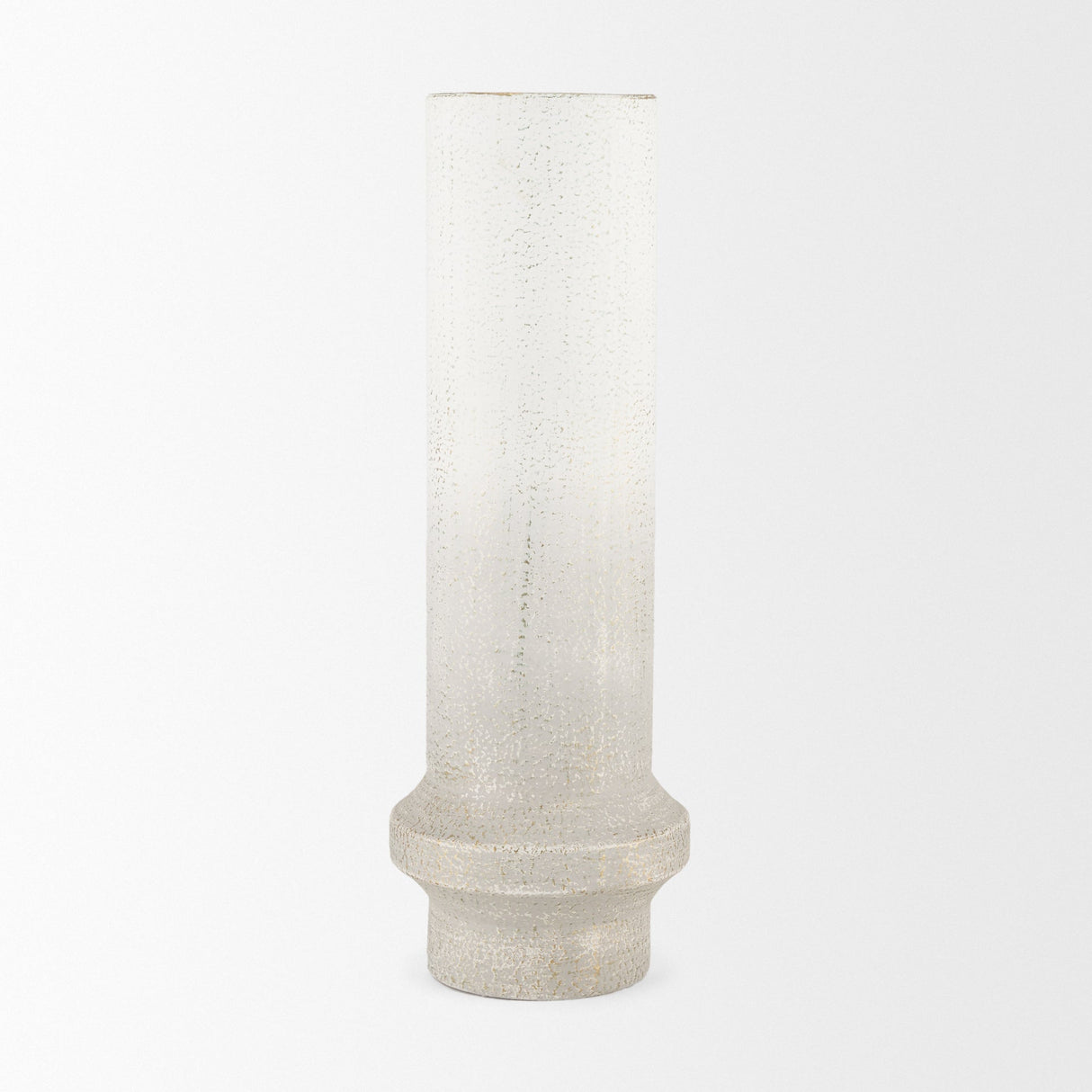 Tovah Tall Textured White w/ Gold Metal Vase by Mercana at Eve Furniture
