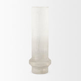 Tovah Tall Textured White w/ Gold Metal Vase by Mercana at Eve Furniture