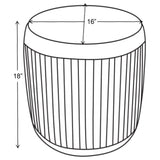 Tovar Mauve Round Upholstered Ottoman by Coaster at Eve Furniture