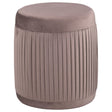 Tovar Mauve Round Upholstered Ottoman by Coaster at Eve Furniture