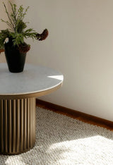 Tower Dining Table - White Marble by Moe's Home at Eve Furniture