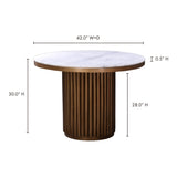 Tower White Marble Dining Table by Moe's Home at Eve Furniture