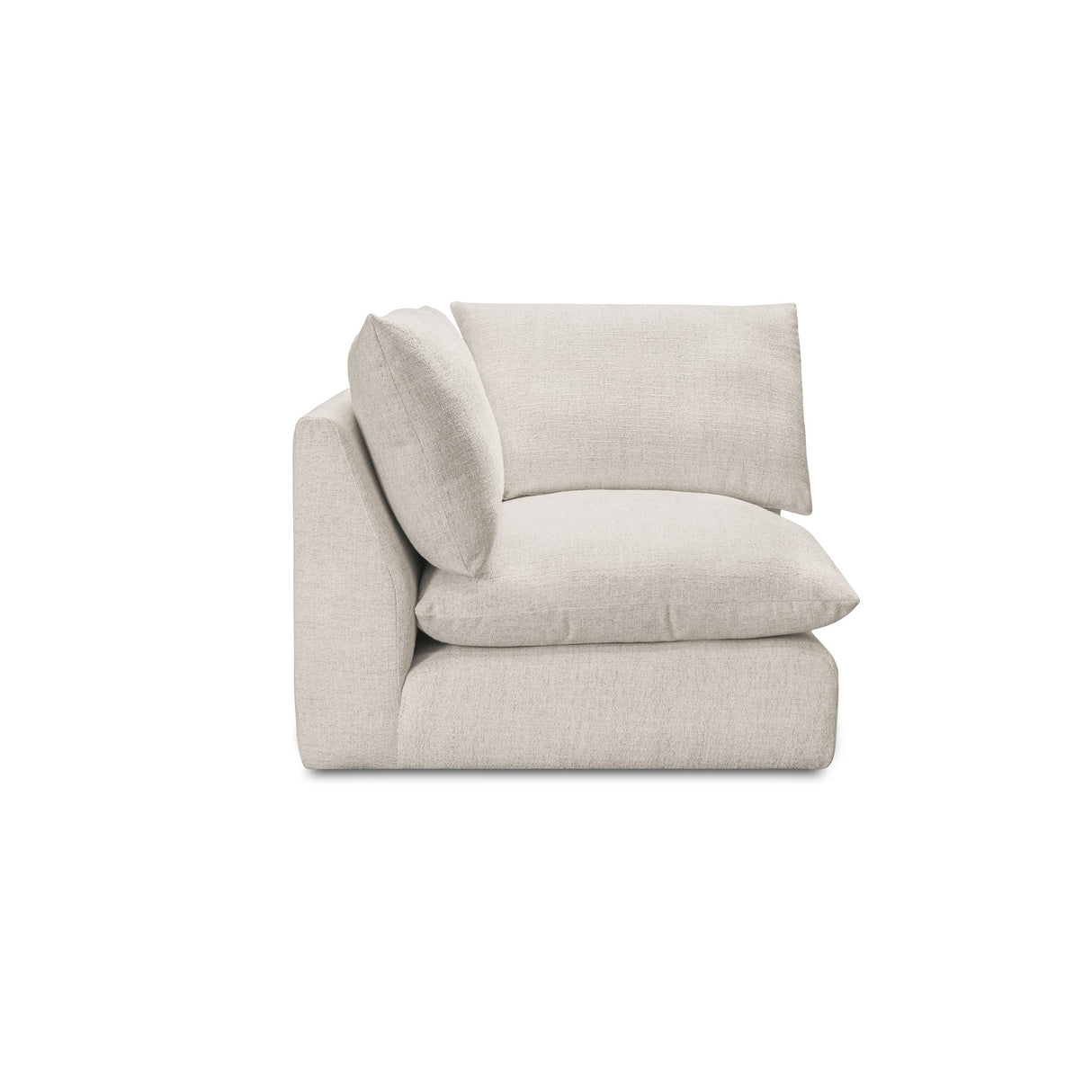 Townes Flecked Ecru Corner Chair by MOES at Eve Furniture
