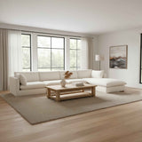 Townes Flecked Ecru Right Arm Facing Chair by Moe's Home at Eve Furniture
