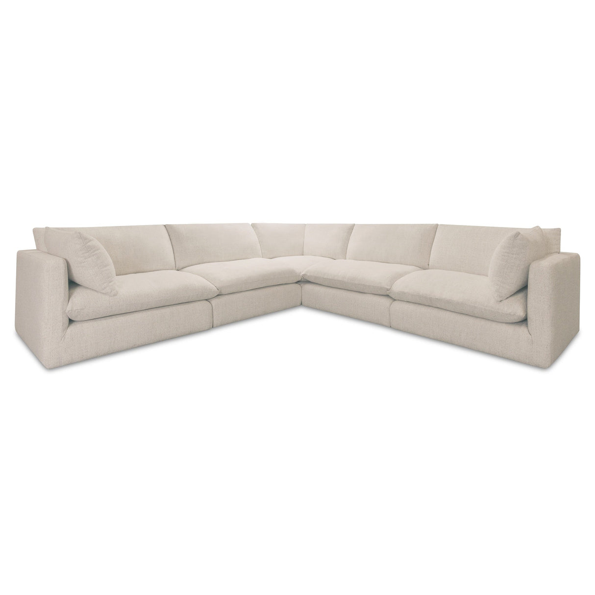 Townes Flecked White Classic L Modular Sectional by MOES at Eve Furniture