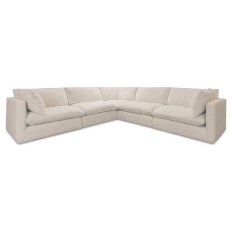 Townes Flecked White Classic L Modular Sectional by MOES at Eve Furniture
