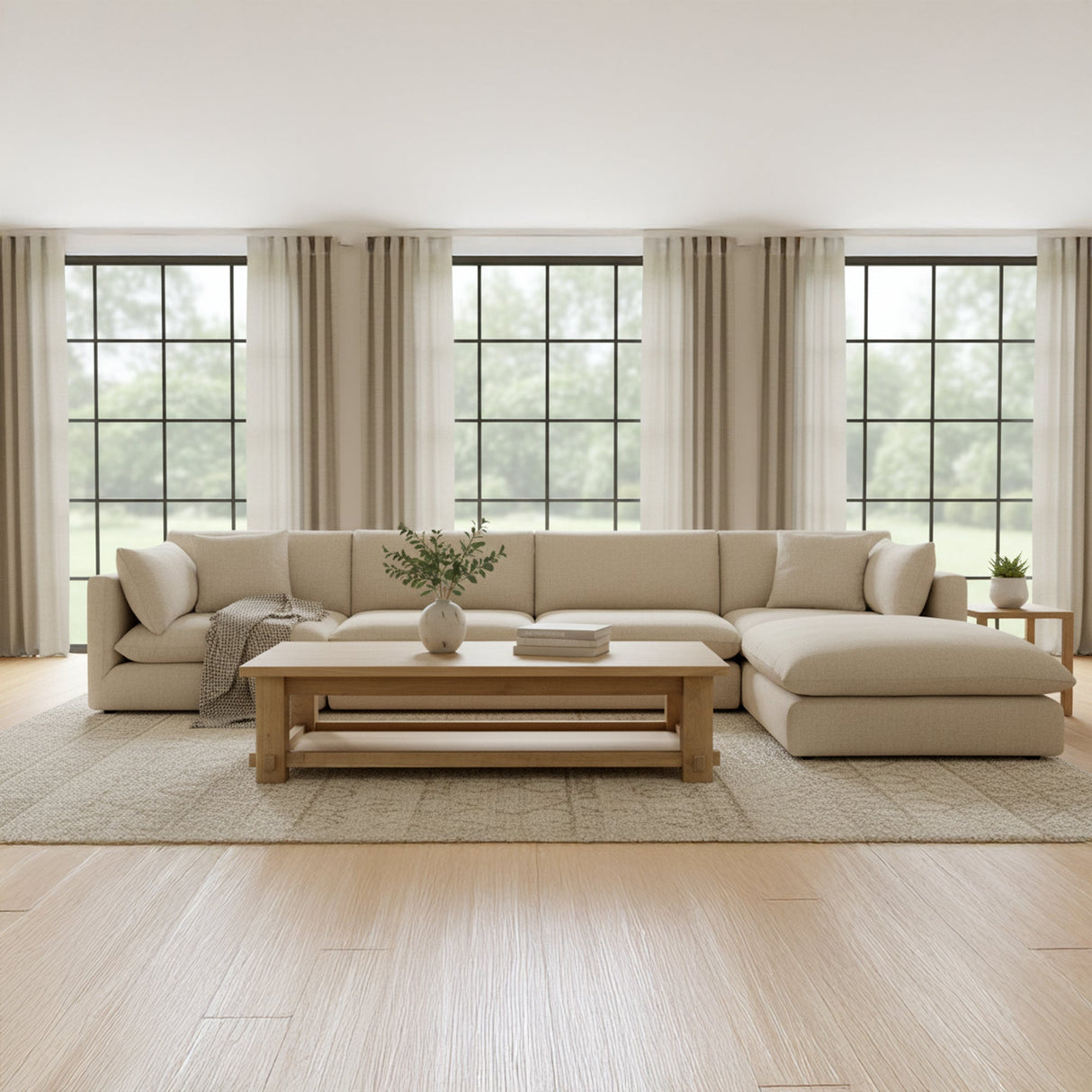 Townes Sand Corner Chair by MOES at Eve Furniture