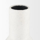 Townley Small White w/ Black Ombre Metal Vase by Mercana at Eve Furniture