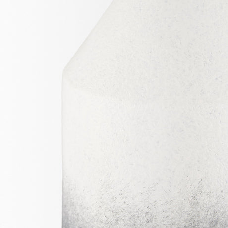 Townley Small White w/ Black Ombre Metal Vase by Mercana at Eve Furniture