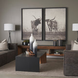 Townley Small White w/ Black Ombre Metal Vase by Mercana at Eve Furniture