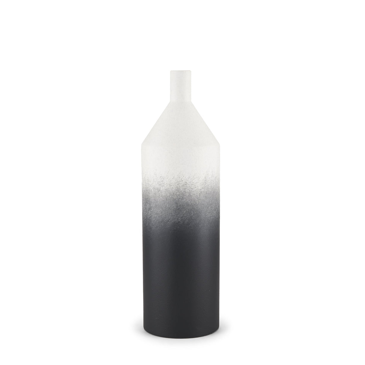 Townley Small White w/ Black Ombre Metal Vase by Mercana at Eve Furniture