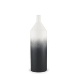Townley Small White w/ Black Ombre Metal Vase by Mercana at Eve Furniture