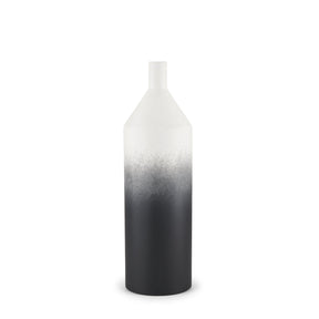 Townley Small White w/ Black Ombre Metal Vase by Mercana at Eve Furniture