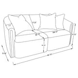 Townsend 2-piece Chenille Upholstered Sofa Set Latte