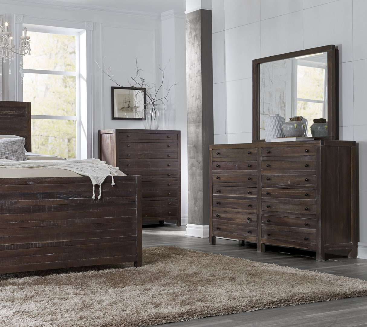 Townsend Eight Drawer Solid Wood Dresser in Java by Modus Furniture at Eve Furniture