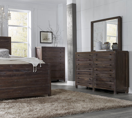 Townsend Eight Drawer Solid Wood Dresser in Java by Modus Furniture at Eve Furniture