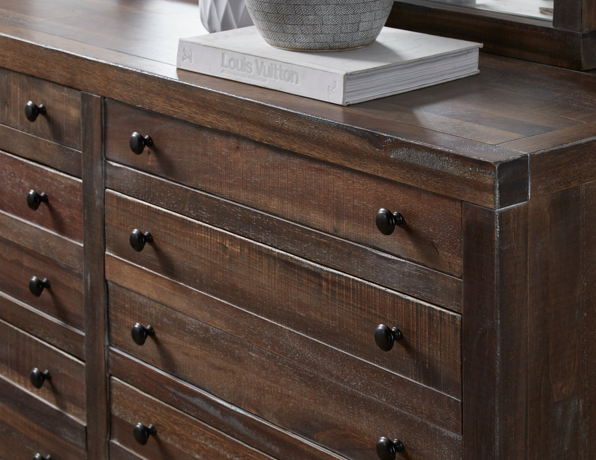 Townsend Eight Drawer Solid Wood Dresser in Java by Modus Furniture at Eve Furniture