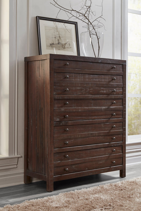 Townsend Java Five Drawer Solid Wood Chest by Modus Furniture at Eve Furniture