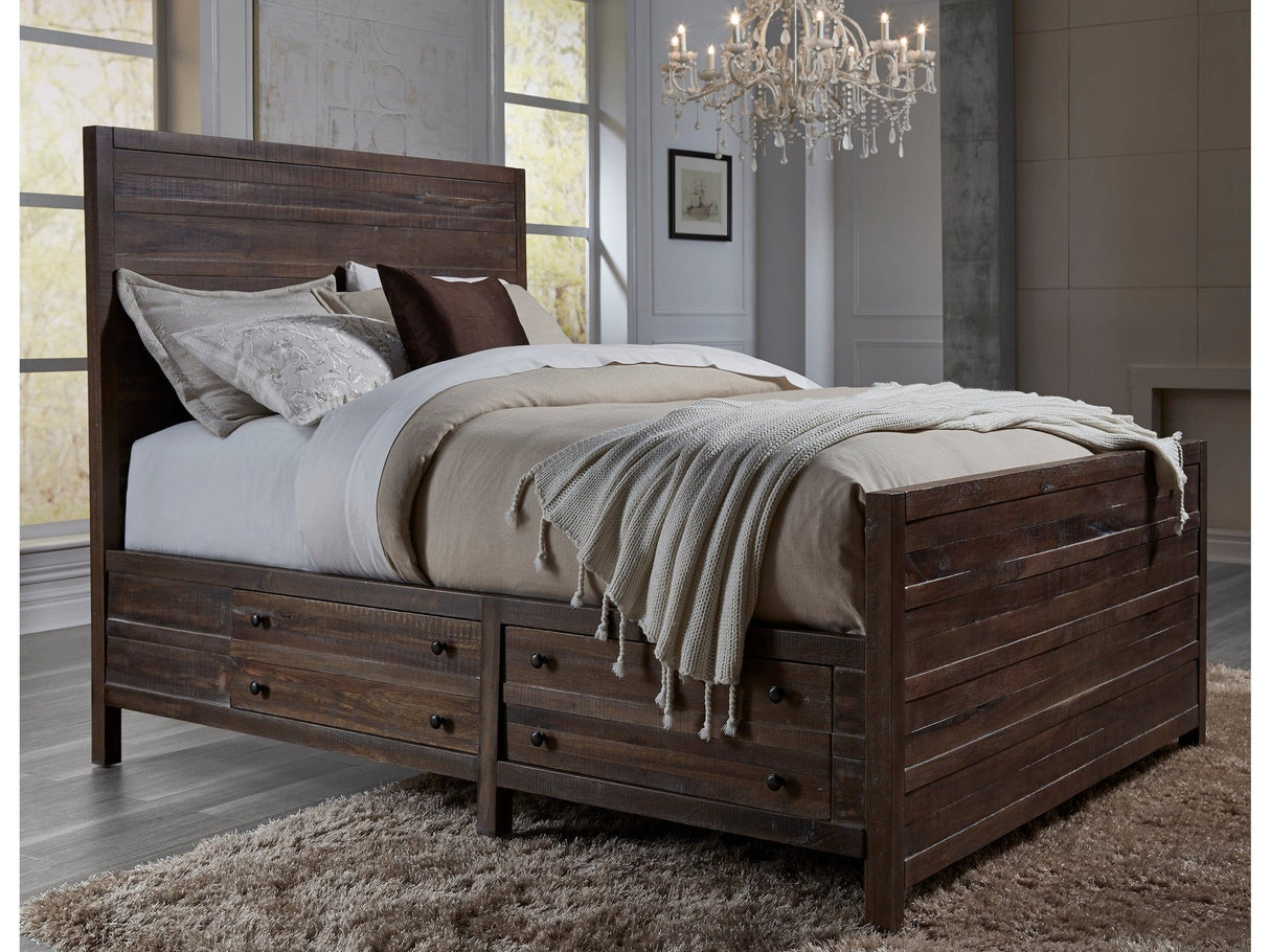 Townsend Solid Wood California King Storage Bed in Java by Modus Furniture at Eve Furniture