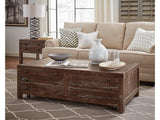 Townsend Solid Wood Castered Coffee Table in Java by Modus at Eve Furniture