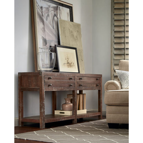 Townsend Solid Wood Console Table in Java by Modus Furniture at Eve Furniture